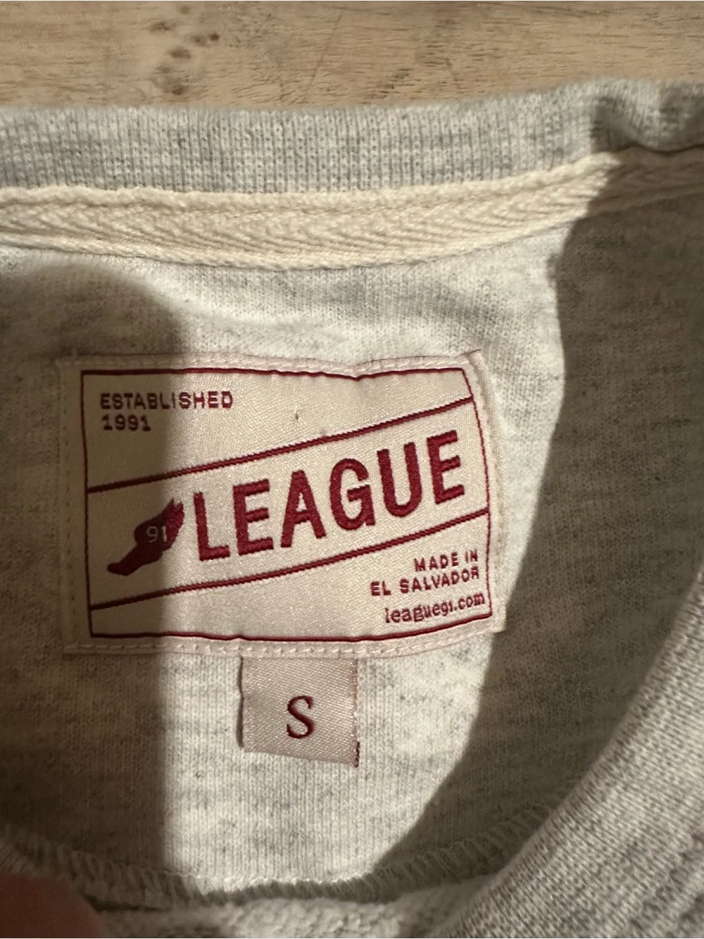 League Montana Graphic Crewneck - Light Gray with Navy & Orange